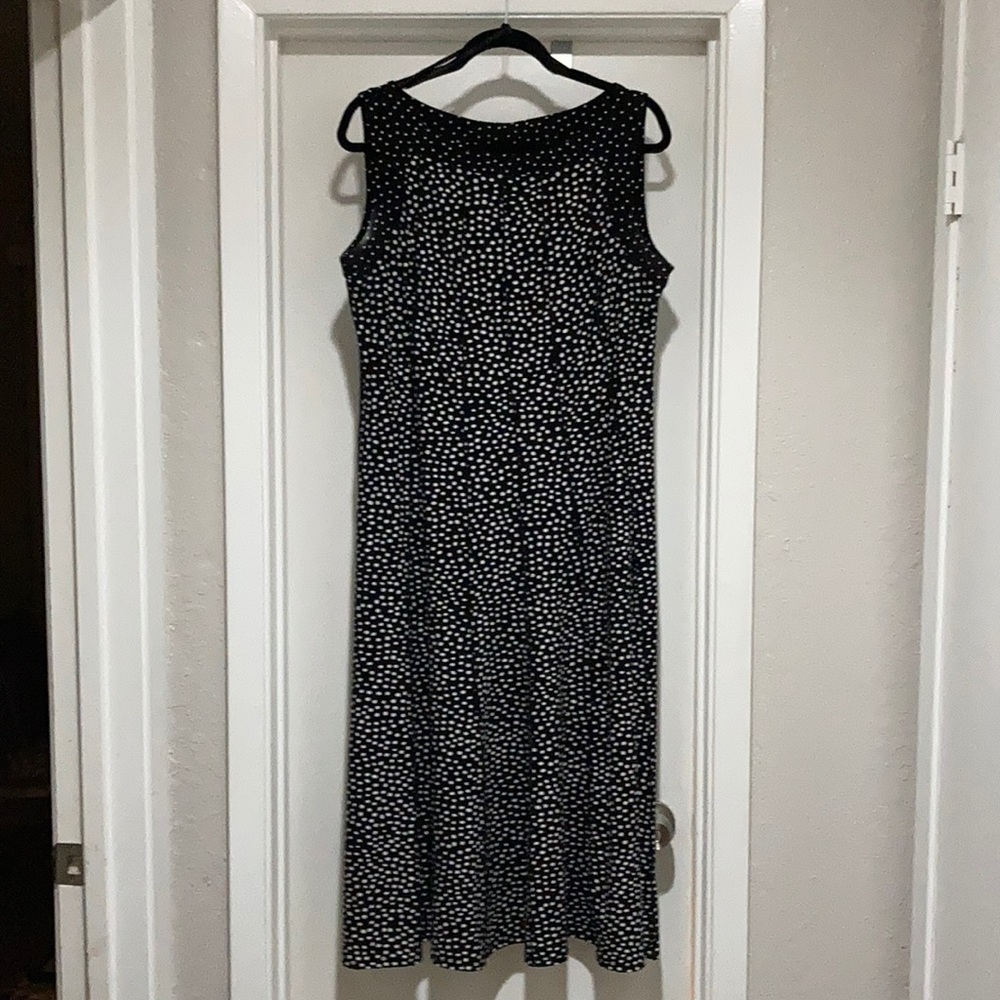 Black and white polka dot dress